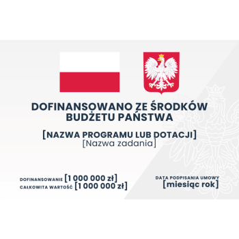 Tablica Informacyjna - Dofinansowano ze środków, Polski Ład, PCV 5mm, 90x60 cm + folia+ UV